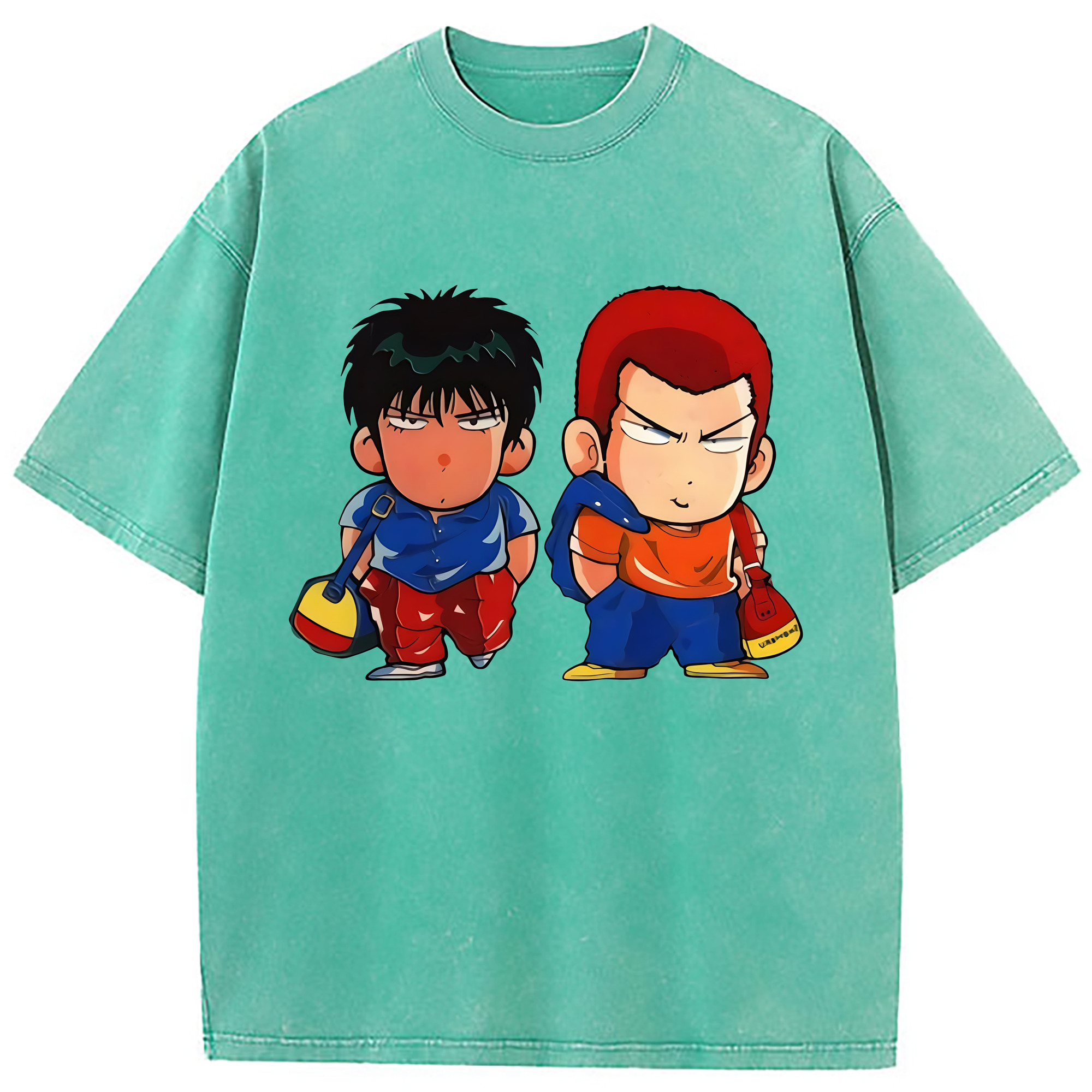 （画像用） SLAM DUNK／スラムダンク 綿100% ヴィンテージ風 半袖Tシャツ（フロントプリント）